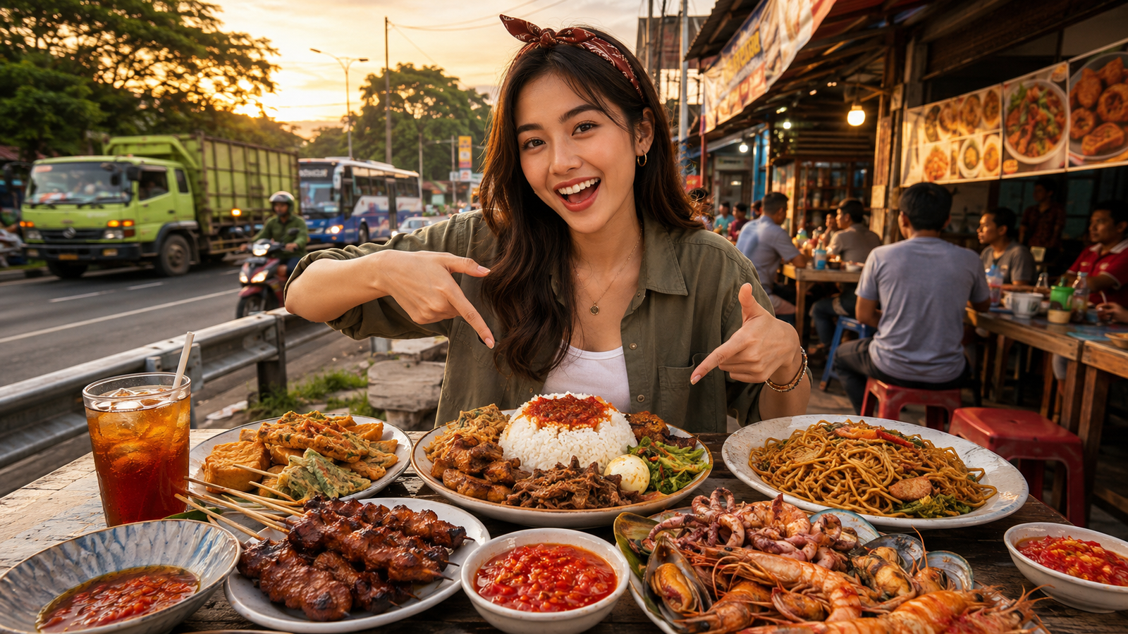 Makanan pedas Tegal - Sate Batibul dengan sambal gila yang bikin keringetan