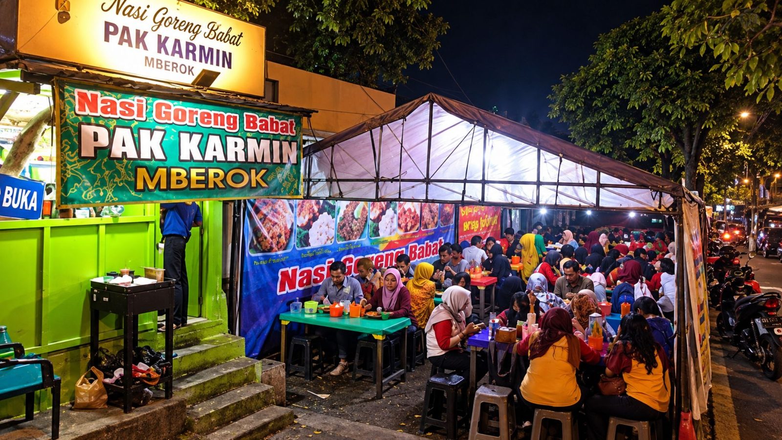 Babat gongso di warung Pak Karmin dekat Mberok