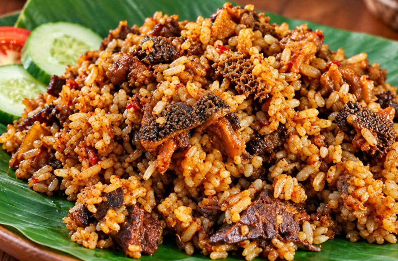 Porsi nasi goreng babat Pak Karmin Semarang