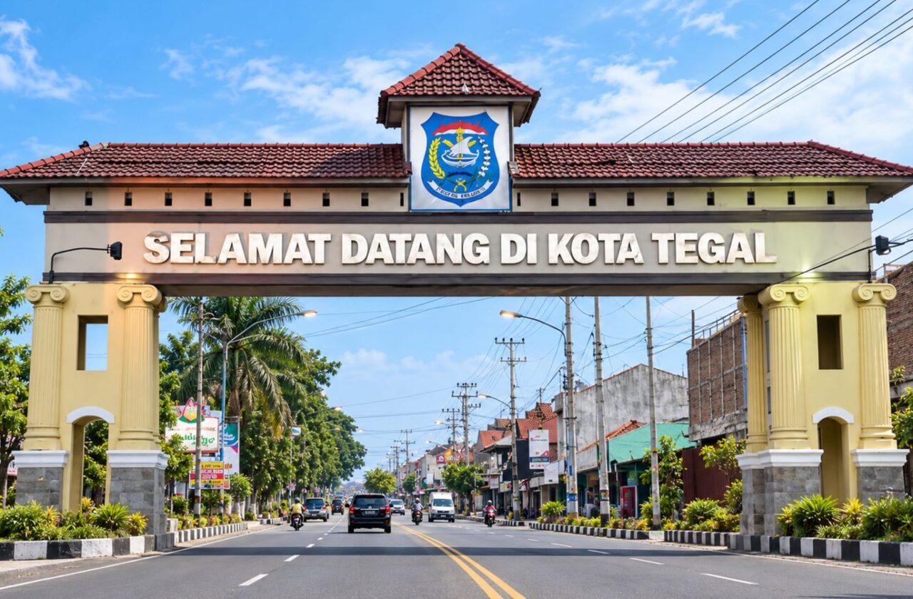 Gapura Selamat Datang Kota Tegal, gerbang menuju kupat glabed Tegal